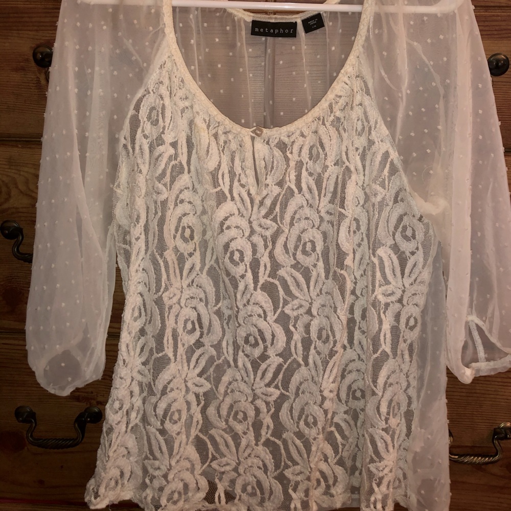 White lace top